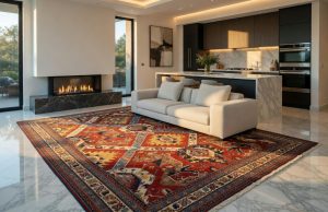 HAND MADE AFGHANI CARPET | GEOMATRIC DESIGN |  250X350CM | 8X11FT